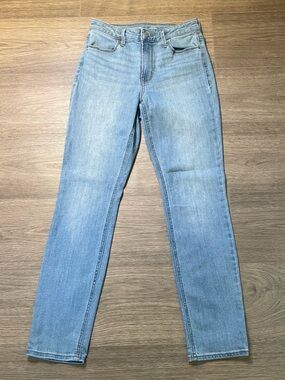Old Navy Classic Light Wash Women's Size 4 High Rise Straight Blue Jeans Denim